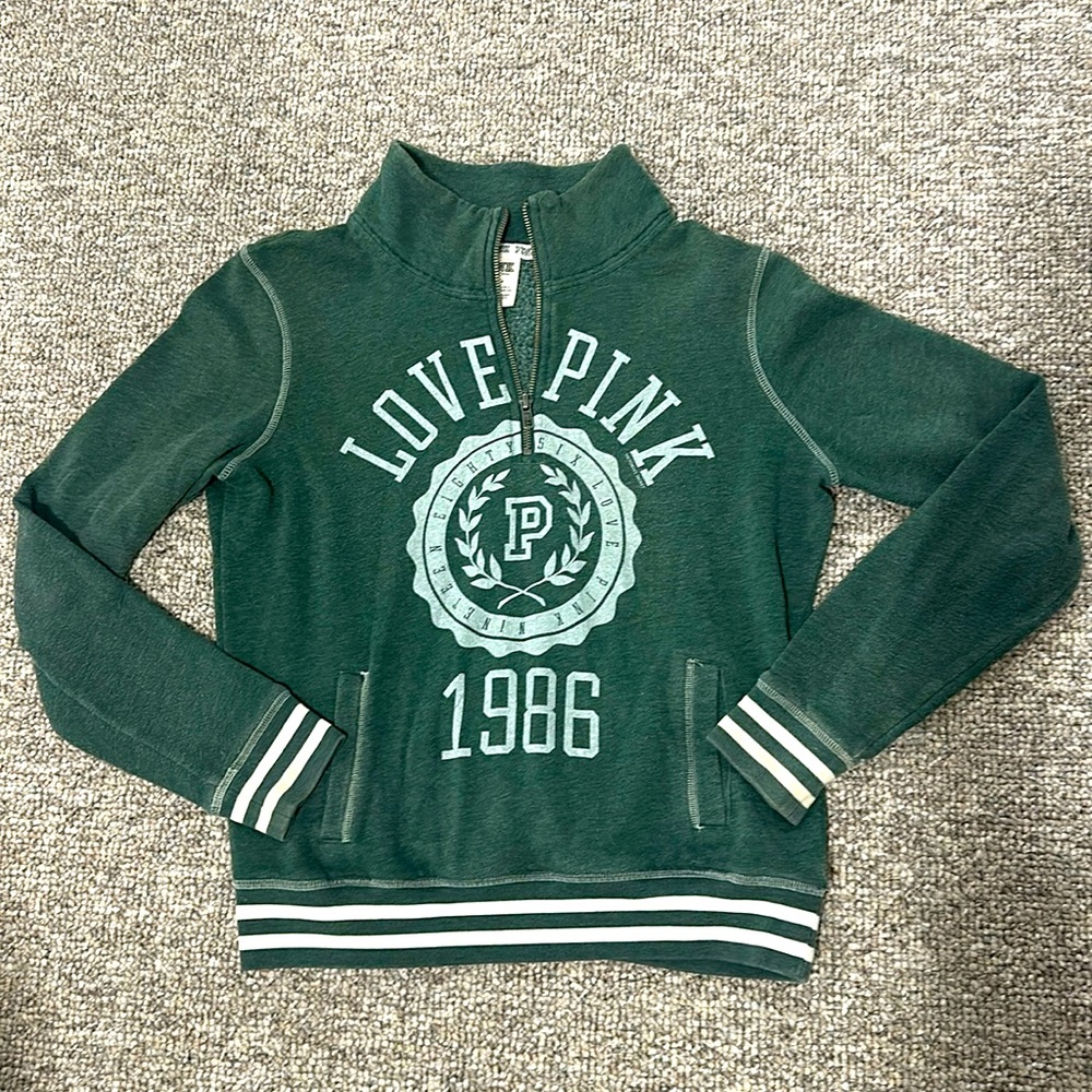 PINK brand quarter zip sweatshirt size SP